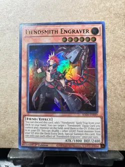 Yugioh! TCG - Fiendsmith Engraver - Ultra Rare - RA04-EN049 - Stampede - Image 1