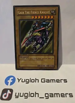 YUGIOH GAIA THE FIERCE KNIGHT LOB-006 ULTRA LIGHT PLAYED 1ST EDITION CHECK PICTU - Image 1