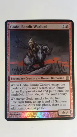 Oversized - Godo, Bandit Warlord Foil English Mtg Card Magic Commander Jumbo - - Image 1