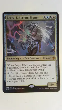 Oversized - Breya, Etherium Shaper Foil English Mtg Card Magic Commander Jumbo - - Image 1