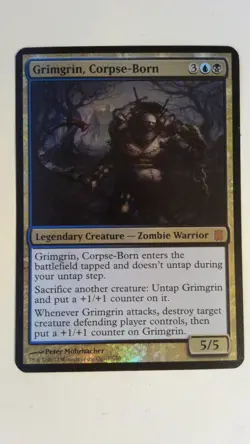 Oversized - Grimgrin, Corpse-Born Foil English Mtg Card Magic Commander Jumbo - - Image 1