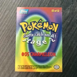 Charmeleon 05 Pokemon Topps The First Movie Card E5 of 12 Blue Label NM - Image 2