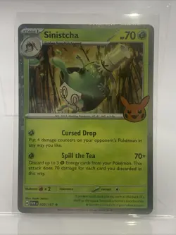 Sinistcha Holo Pokemon Card Trick or Trade 2024 022/167 Rare Halloween Set - Image 1