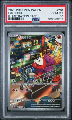 PSA 10 2023 Pokemon Paldea Evolved #201 FUECOCO Illustration Rare Full Art Card - Image 1