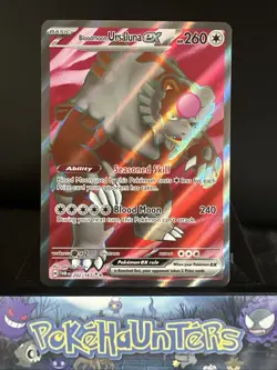 Pokemon Card Bloodmoon Ursaluna EX 202/167 Twilight Masquerade Holo Rare NM - Image 1