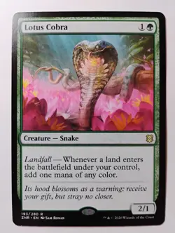 MTG - Lotus Cobra - ZNR 193/280 - Zendikar Rising - Rare - Magic the Gathering - Image 1