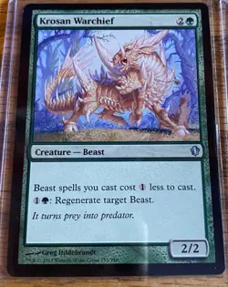 Krosan Warchief Light Play, English Magic the Gathering MTG Commander 2013 - Image 1