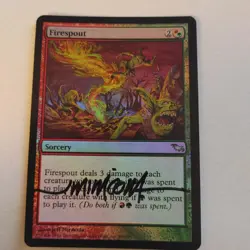 Signed Foil Firespout Jeff Miracola MTG Magic the Gathering - Image 1