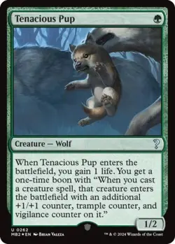MTG English Tenacious Pup NM Foil Mystery Booster 2 - Image 1