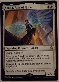 Giada, Font of Hope MTG FDN or SNC RARE NM 1x Angel Mana Dork MonoWhite - Image 3