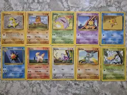 10x WOTC Vintage Pokemon Bundle | Pokemon TCG Base Set - Image 1