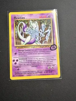 Mewtwo Black Star Promo #12 Pokemon 2000 Christopher Rush LP - Image 1