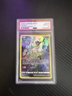 2023 POKEMON SWORD & SHIELD CROWN ZENITH #GG10 FULL ART/MEW PSA 10 - Image 1