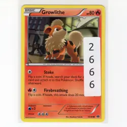 Pokemon TCG Growlithe 10/99 BW Next Destinies Regular Common Card EN-LP 2012 - Image 3