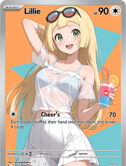 LoveangelGames-Season 2- Custom Card- Waifu Universe-Lillie Cheers - Image 1