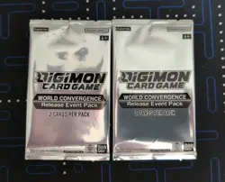 2 X World Convergence Pre Release Event Pack Promo Digimon Card - Image 1