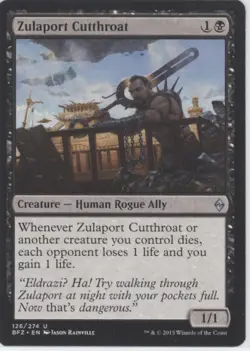 MTG Battle for Zendikar #126 Zulaport Cutthroat Lightly played tcg - Image 1