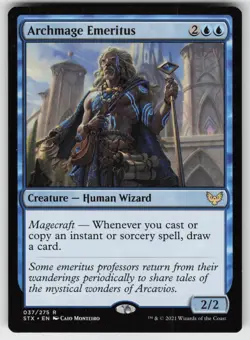 MTG Strixhaven: School of Mages #37 Archmage Emeritus Lightly played tcg - Image 1