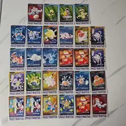 Pokemon Pocket Monsters Carddass Cards File Japanese 1997 Lot Of 28 - Image 1
