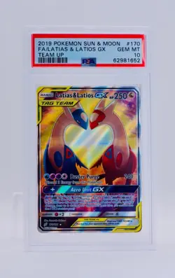2019 Pokemon Sun & Moon Team Up FA/Latias & Latios GX #170/181 PSA 10 - Image 1
