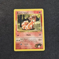 Pokemon TCG Gym Challenge Brock's Vulpix Unlimited Common Card 73/132 - Image 1