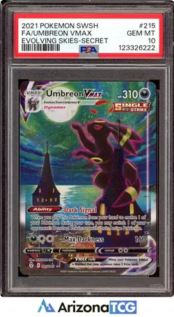 Pokemon 2021 Umbreon VMAX 215/203 Alt Art Evolving Skies GEM MINT PSA 10 - Image 1