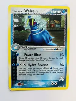 Team Aqua's Walrein Holo Rare 6/95 EX Team Magma vs Team Aqua 2004 Pokemon Card - Image 1