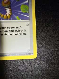 Pokemon Gust of Wind Trainer 93/102 from Base Set 1st Edition in LP+ condition! - Image 5