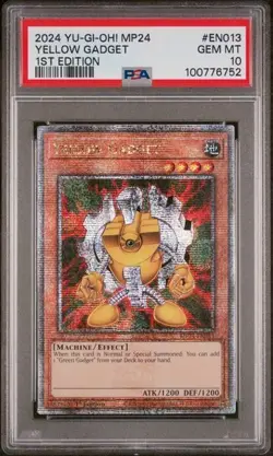 YuGiOh! Yellow Gadget - MP24-EN014 - Quarter Century Secret Rare - PSA 10 - Image 1