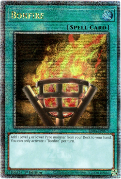 Yugioh! Bonfire - RA03-EN073 - Quarter Century Secret Rare - 1st Edition NM/M - Image 1