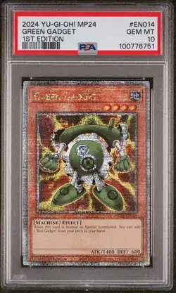 YuGiOh! Green Gadget - MP24-EN014 - Quarter Century Secret Rare - PSA 10 - Image 1