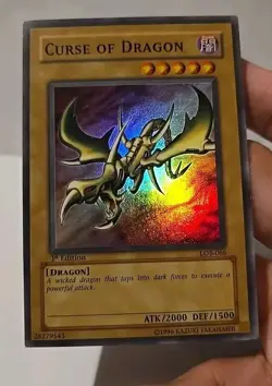 YUGIOH CURSE OF DRAGON SUPER LOB-066 1ST EDITION EXCELLENT CONDITION - Image 3