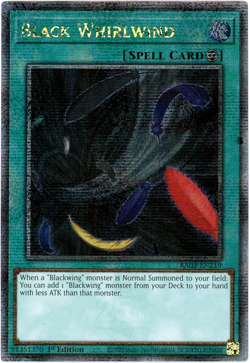Yugioh! Black Whirlwind RA03-EN219 Quarter Century Secret Rare 1st Edition - Image 1
