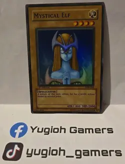 YUGIOH MYSTICAL ELF LOB-062 1ST EDITION SUPER EXCELLENT CONDITION - Image 1