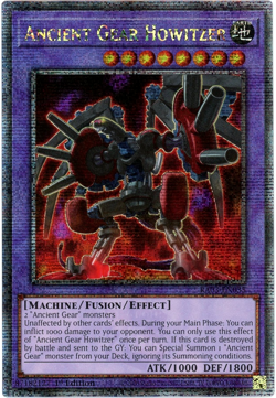 Yugioh! Ancient Gear Howitzer RA03-EN035 Quarter Century Secret Rare 1st Edition - Image 1