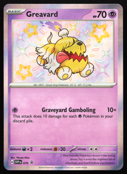 Greavard SVP 070 Scarlet & Violet Black Star Promo Near Mint Pokemon Card - Image 1