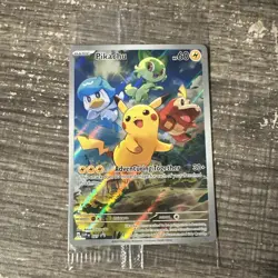 Sealed Pikachu SVP 27 Paldea Evolved Black Star Promo Card Pokemon. Sealed - Image 1