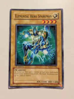 Yugioh card - Elemental Hero Sparkman - YSDJ-EN008 1ST EDITION - Image 1