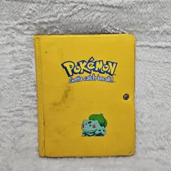 Vintage 90's 1999 - OG Bulbasaur - 160 Card Capacity - Yellow Binder - Used - Image 1