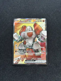 Pokemon TCG Regirock EX 214/182 Destined Rivals Full Art Ultra Rare Holo Card - Image 1