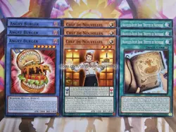 Yugioh Nouvelles Deck Core Set 9 card DUAD Chef De Angry Burger Recipe Book - Image 1
