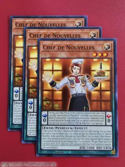 Yugioh Nouvelles Deck Core Set 9 card DUAD Chef De Angry Burger Recipe Book - Image 3