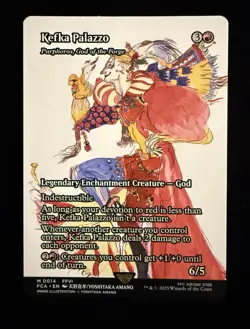 Final Fantasy MTG Kefka Palazzo Purphoros, God of the Forge Borderless Mythic - Image 1