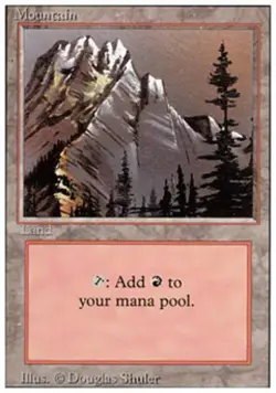 Mountain - Medium Play MTG Revised - Image 1