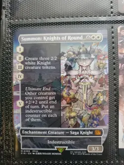 MTG x Final Fantasy: Summon: Knights of Round (359) Borderless Non Holo tcg - Image 1