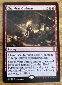 MTG Dominaria, Chandra's Outburst -- Light Played - Image 1