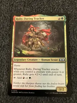 Magic The Gathering MTG - Ruby, Daring Tracker Foil - WOE - Image 1
