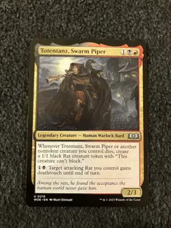 Magic The Gathering MTG - Totentanz, Swarm Piper - WOE - Image 1
