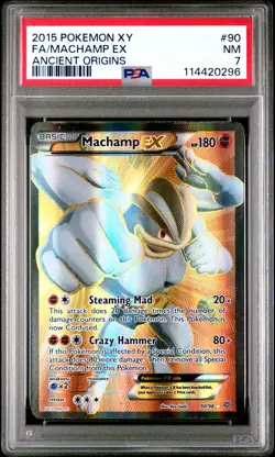 2015 POKEMON ANCIENT ORIGINS MACHAMP EX #90 PSA 7 NEAR MINT #114420296 - Image 1