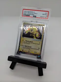 Pokemon TCG English PSA 8 2003 Ruby & Sapphire Electabuzz EX Holo 97/109 NM-MT - Image 1